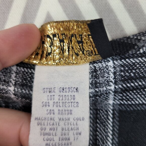 Vintage Jumper Dress Plus 20/22W 3X Plaid Academia Midi Overall Black Alt Grunge - Picture 7 of 7